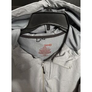 Swiss Tech Windbreaker Hoodie Men's Small (34-36) Full Zip gray Zip Pockets